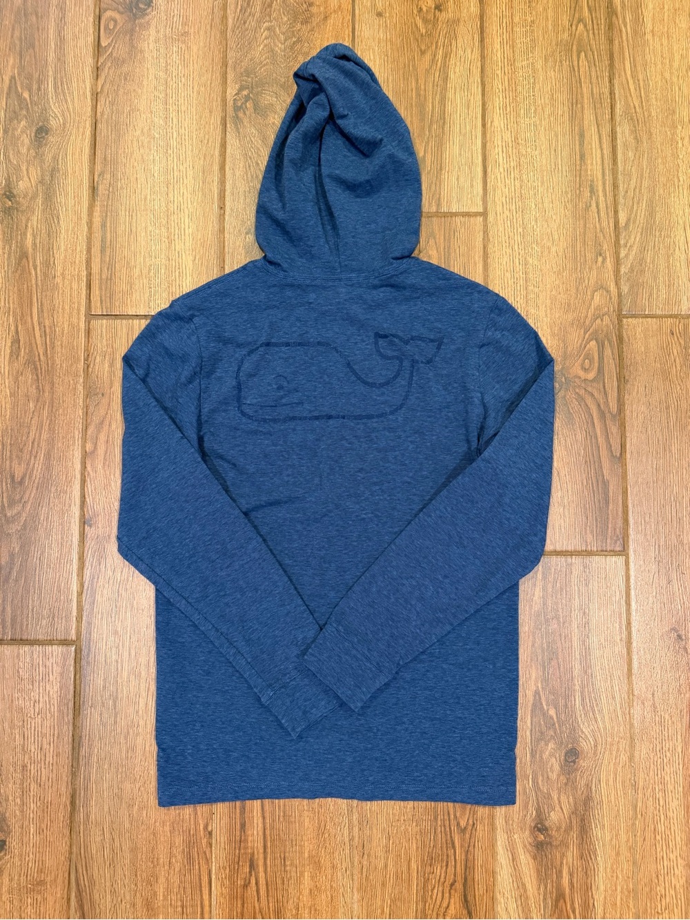Vineyard Vines Blue Kids Hooded Sweatshirt with Whale Logo / boys youth medium